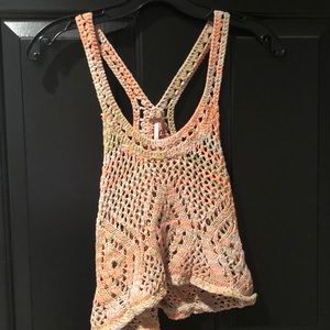 FREE PEOPLE crochet knit crop top